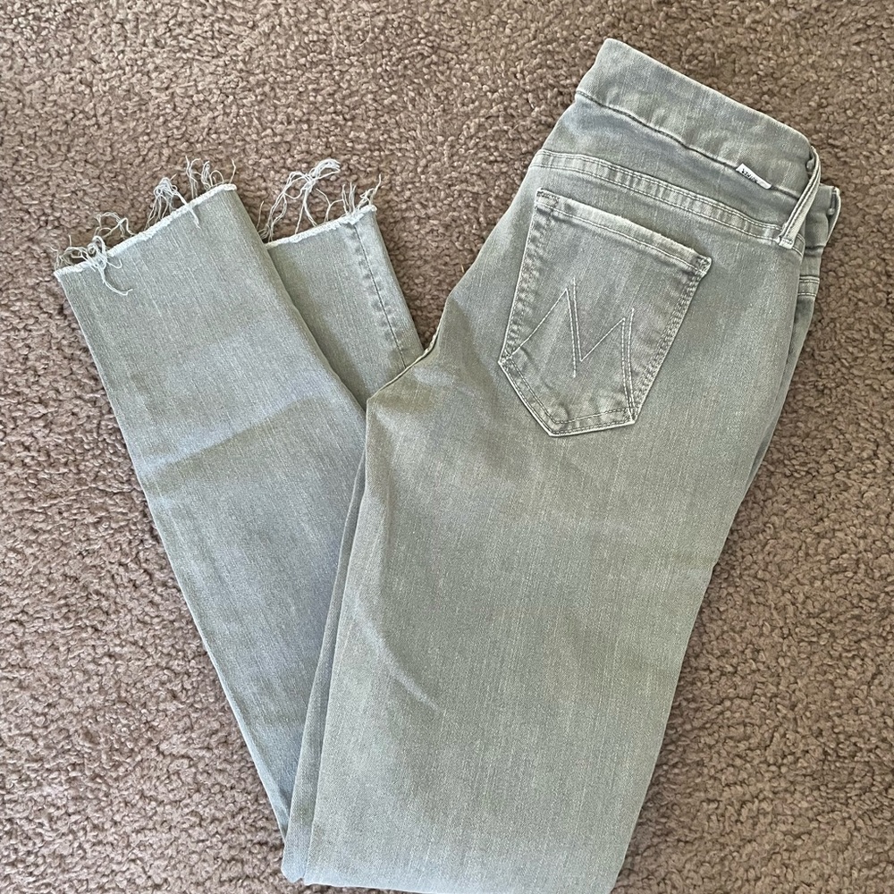 MOTHER gray slim jeans